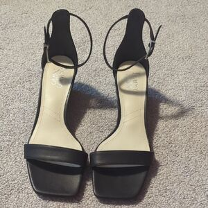 Franco Sarto Black Ankle Strap Heels